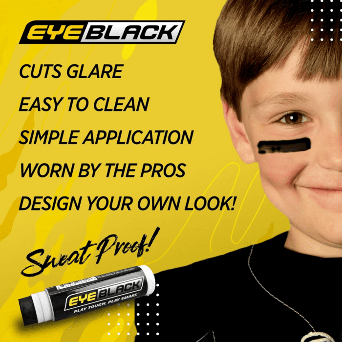 Anti-Glare under Eye Black Sports Grease Stick for Pro Performance - Softball, Football, Baseball, Soccer, Cheer, Volleyball – Tailgate, Championship, Playoffs, Game Day - 1 Stick - Image 4