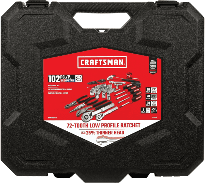 102-Piece Tool Kit for Home and Car, Durable Hand Tool Set with Sae/Metric Sockets (CMMT99449) - Image 6