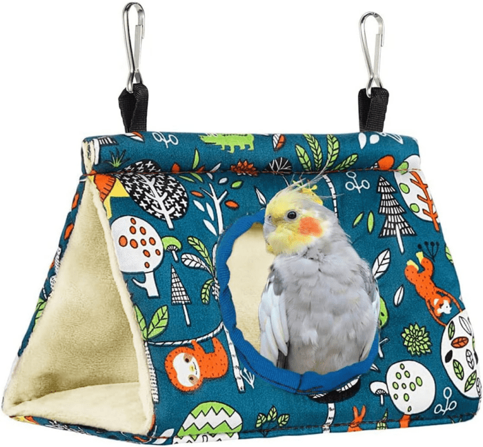 Winter Warm Bird Nest House- Bird Nests,Plush Hanging Hammock Shed Cage Warm Nest Accessories, Suitable for Small Birds Plush Fluffy Birds Hideaway Sleeping Bed Fuzzy for Parrot Parakeet Cockatiels