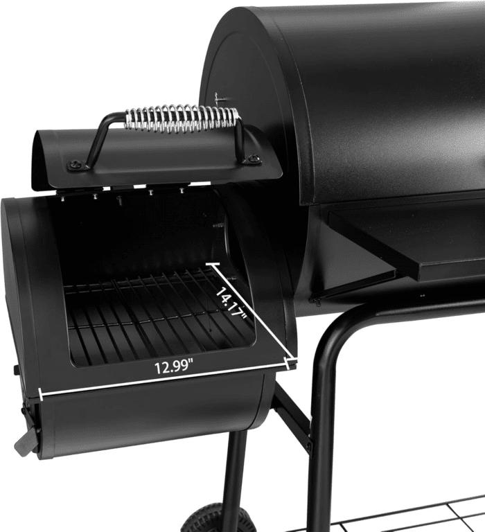 CC1830S 30" BBQ Charcoal Grill and Offset Smoker | 811 Square Inch Cooking Surface, Outdoor for Camping | Black - Image 5