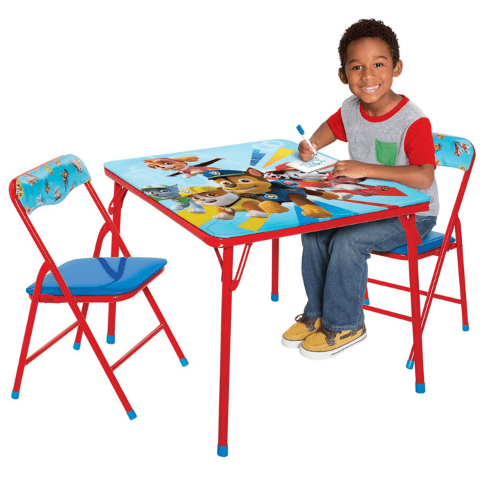 Kids Table & Chairs Set for Kid and Toddler 36 Months up to 7 Years, Includes: 1 Table (24" L X 24" W X 20" H), 2 Chairs (13" L X 13.5" W X 21" H) Weight Limit: 70 Lb