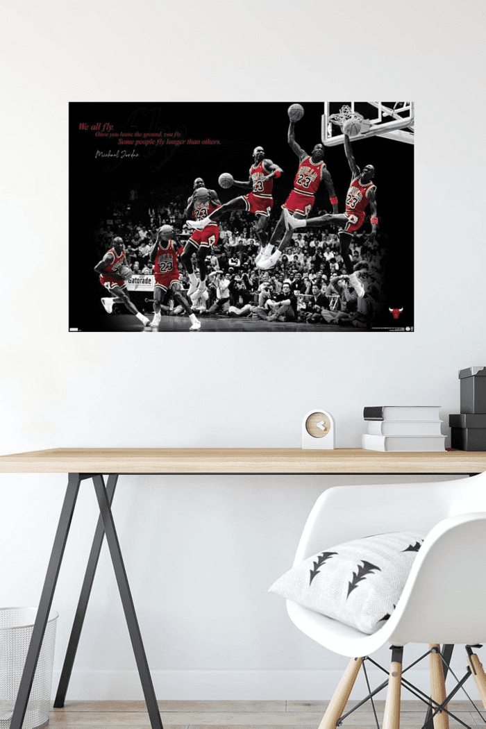 Michael Jordan - Fly Wall Poster, 22.375" X 34", Unframed Version - Image 4