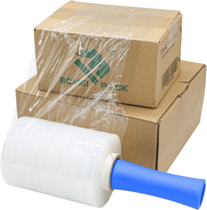 Plastics Industrial Mini Stretch Wrap Film Replacement 5" X 1000Ft Roll, 80 Gauge for Moving, Packing Wrap Industrial Strength- Self Adhering Packaging Heavy Duty, 2 Pack - Image 2