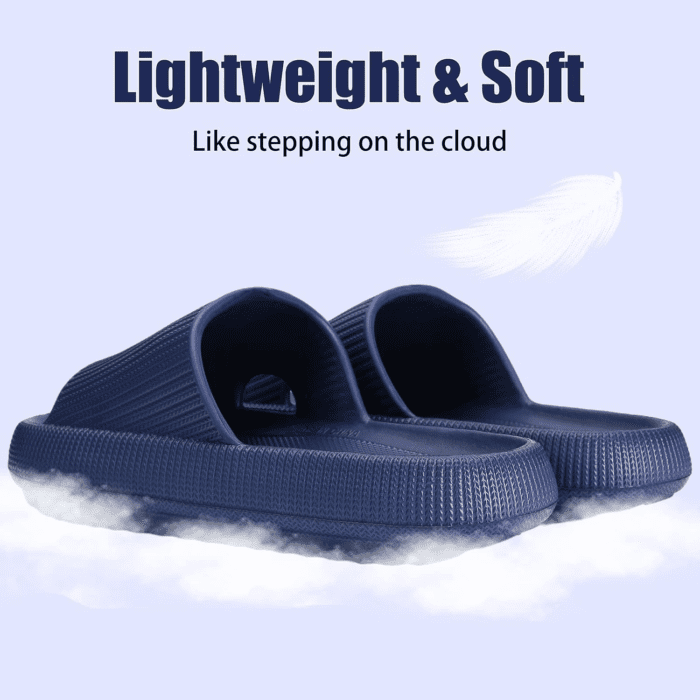 Cloud Slippers for Women and Men, Pillow House Slippers Shower Shoes Indoor Slides Bathroom Sandals, Ultimate Comfort, Lightweight, Thick Sole, Non-Slip, Easy to Clean - Image 4