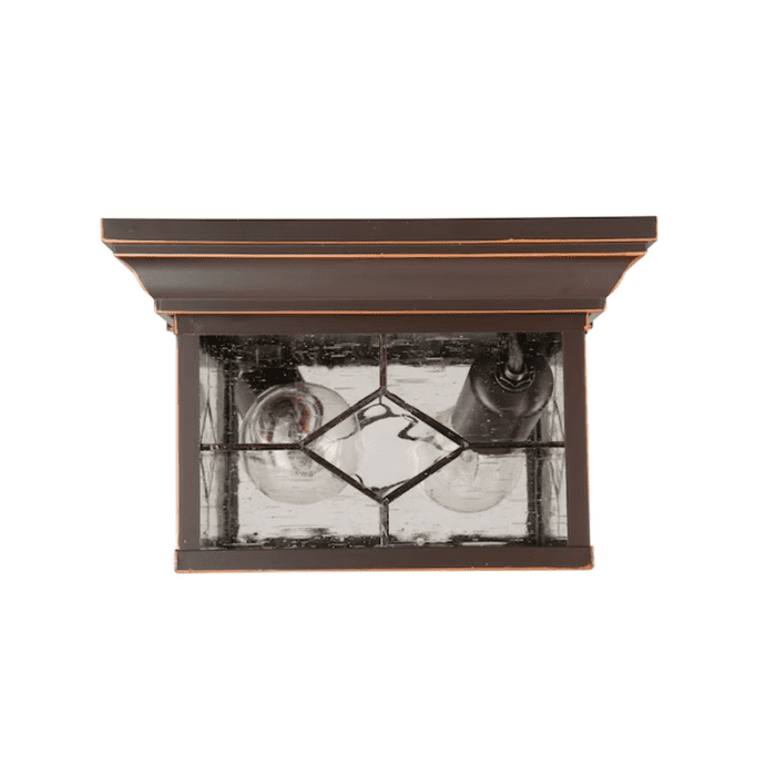 Litshire 2-Light 9.05-In Oil Rubbed Bronze Indoor/Outdoor Flush Mount Light - Image 6