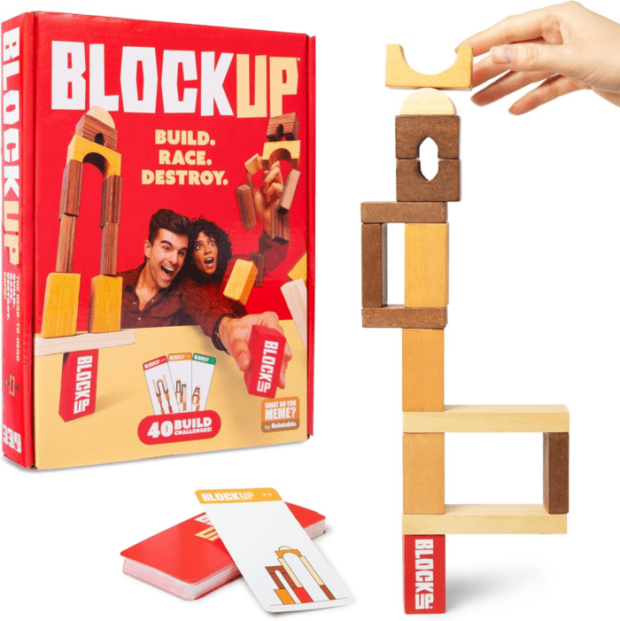 Block up — Head to Head Strategic Stacking Game, Family Games for Kids and Adults, Christmas Games for Kids 8-12 & Stocking Stuffers by Relatable