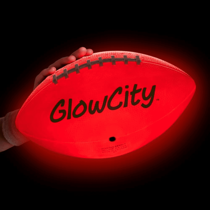 Glow in the Dark Football - Light up LED Ball - Perfect for Evening Play, Camping, and Beach Fun!