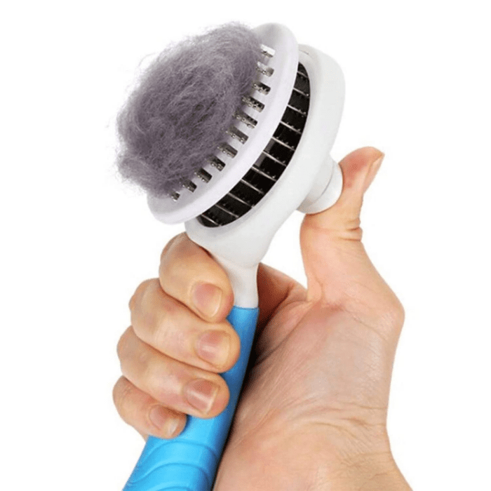 Cat Self Cleaning Slicker Brush, Pets Skin Friendly Cat Brush for Dogs Cats Grooming Brush Tool Easy to Remove Loose Undercoat, Mats Tangled Hair Slicker Massage Cats Dogs Brush - Upgraded - Image 3