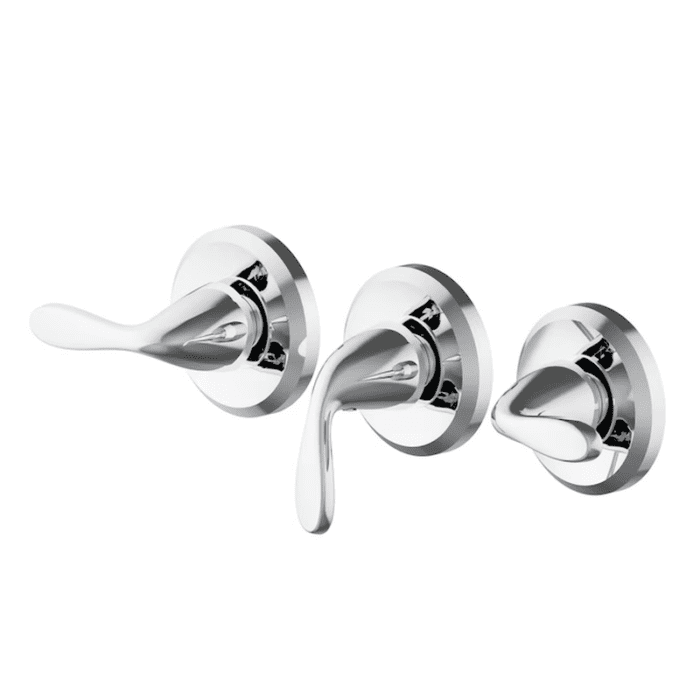 Everfield Polished Chrome 3-Handle Single Function 3.15-In round Bathtub and Shower Faucet Valve Included - Image 7