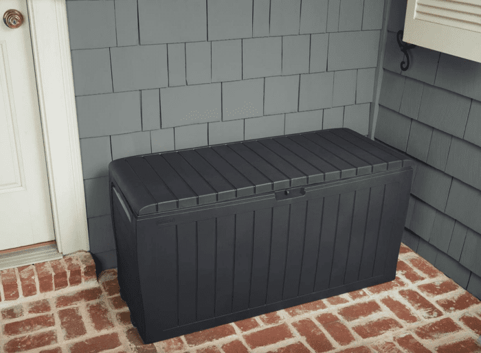 Marvel plus 71 Gallon Resin Deck Box-Organization and Storage for Patio Furniture Outdoor Cushions, Throw Pillows, Garden Tools and Pool Toys, Dark Grey - Image 6