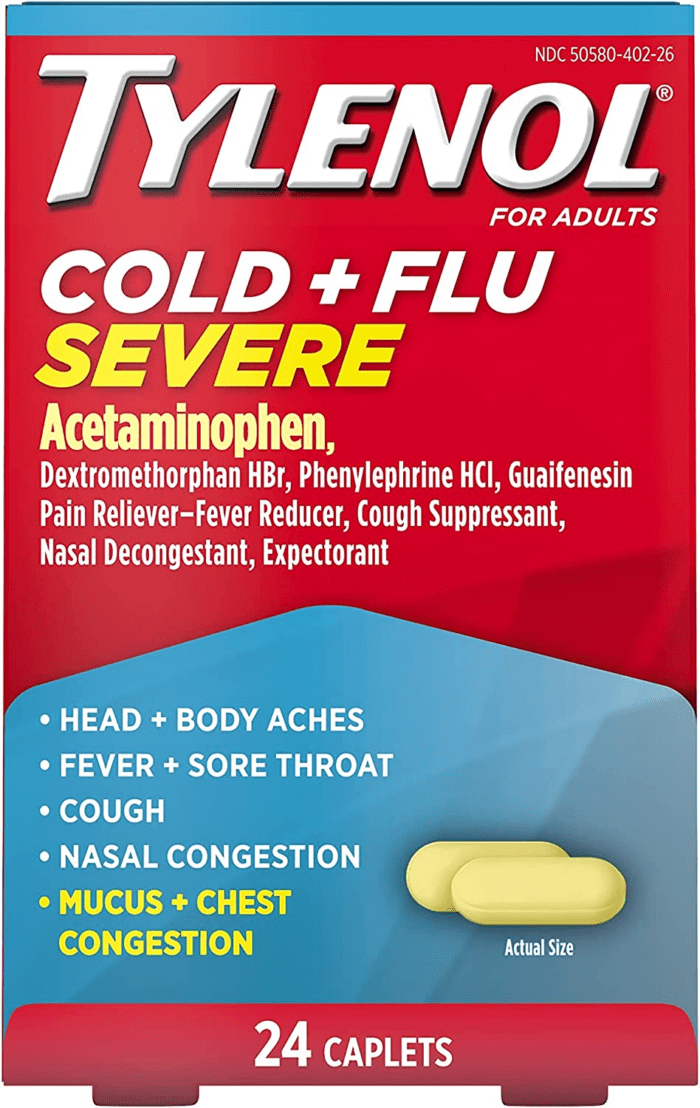 Cold + Flu Severe Medicine Caplets for Fever, Pain, Cough & Congestion, 24 Ct. - Image 2