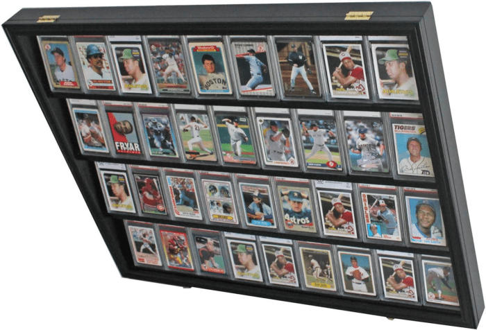 Pro UV 36 Graded Sports Card Display Case for Football Baseball Basketball Hockey Comic Trading Cards Horizontal (Black Finish) - Image 9