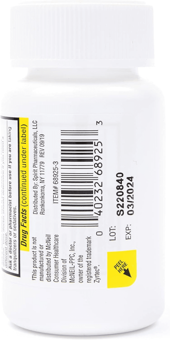 24-Hour Allergy Medicine (300-Count) Antihistamine for Pollen, Hay Fever, Dry, Itchy Eyes, Allergies | Cetirizine Hcl 10Mg Caplets, Compare to Zyrtec - Image 4