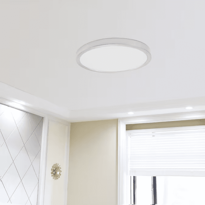 Adjustable Color Temperature 1-Light 13-In Brushed Nickel LED Flush Mount Light