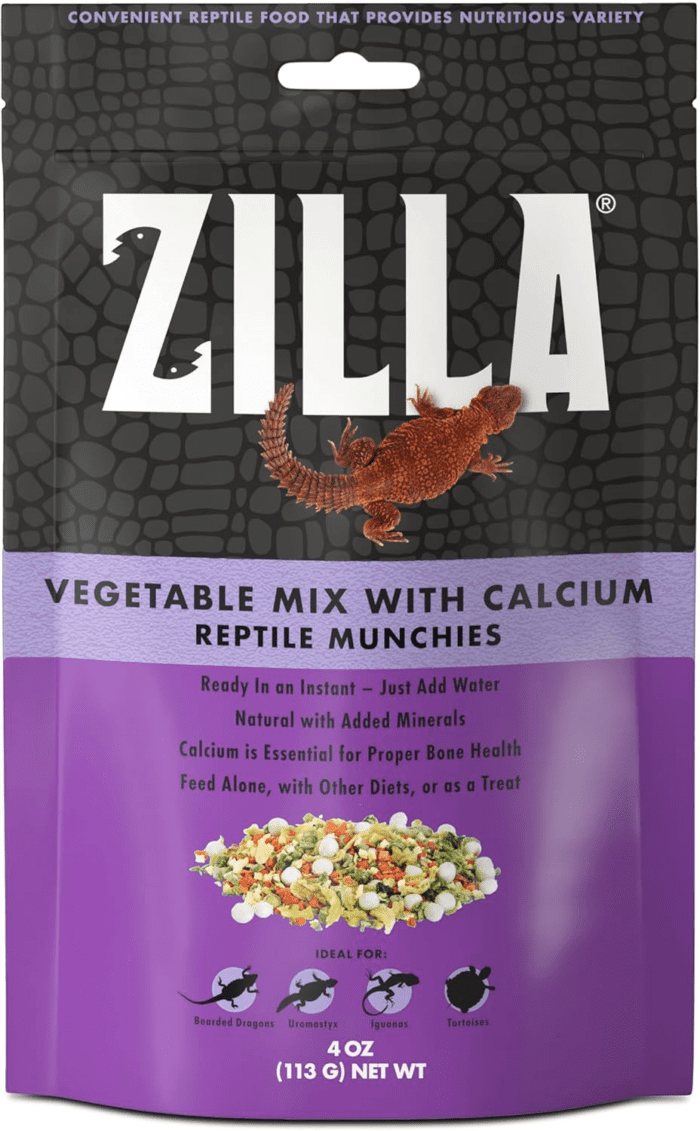 Reptile Food Munchies Vegetable Mix with Calcium, 4-Ounce