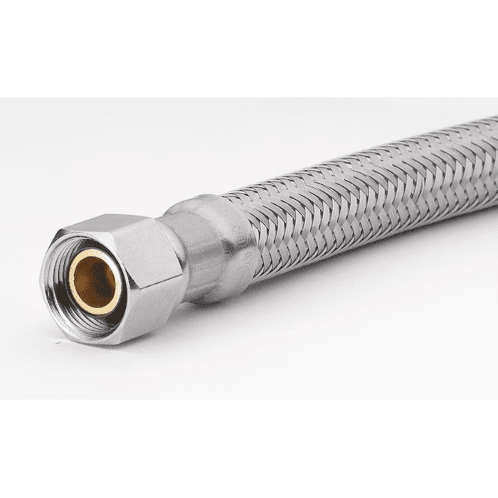 3/8-In Compression X 1/2-In FIP X 20-In Braided Stainless Steel Flexible Faucet Supply Line - Image 3