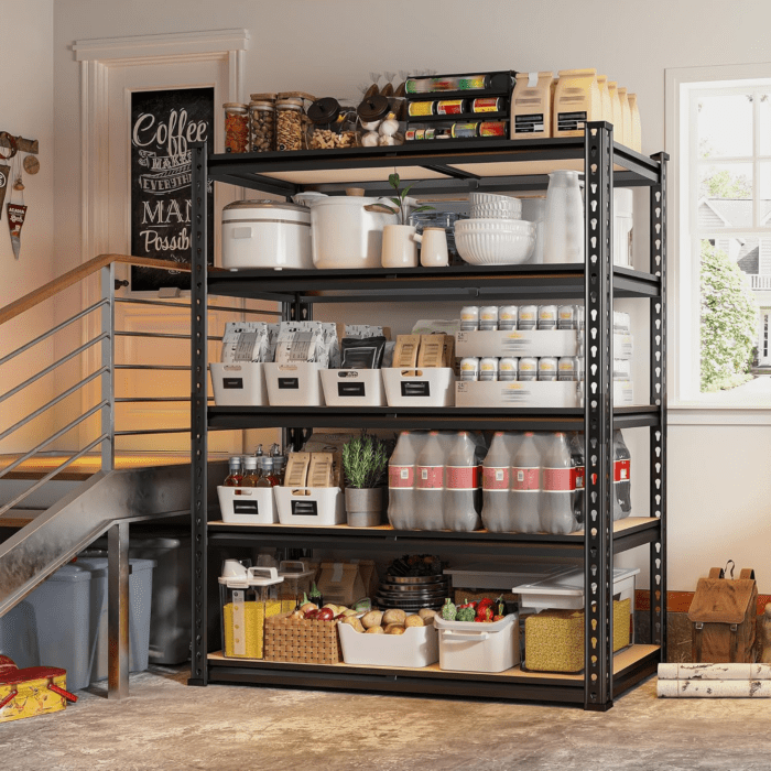 72" Garage Shelving Heavy Duty Storage Shelves 2000LBS Garage Shelves 5 Tier Metal Storage Shelving Unit Adjustable Garage Storage Shelves for Craft Warehouse Pantry Basement 72''*35.5''*11.8'' - Image 9