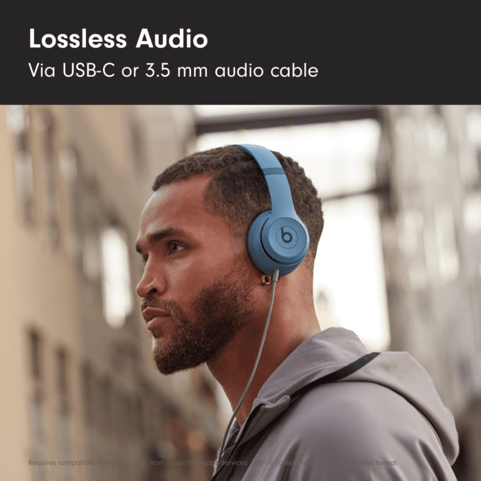 Solo 4 - Wireless Bluetooth On-Ear Headphones, Apple & Android Compatible, up to 50 Hours of Battery Life - Slate Blue - Image 5