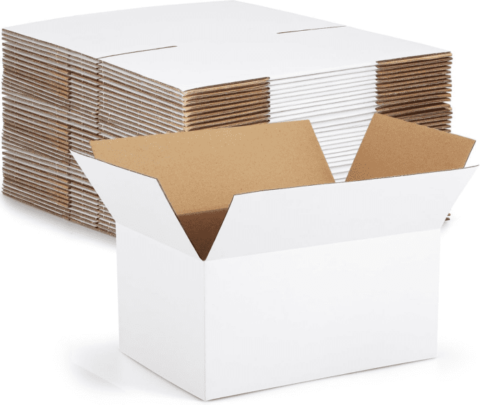 10X7X5-Small-Shipping-Boxes-30-Pack-White-Corrugated-Box-Mailers, Cardboard Boxes for Packaging Small Business, Mailing