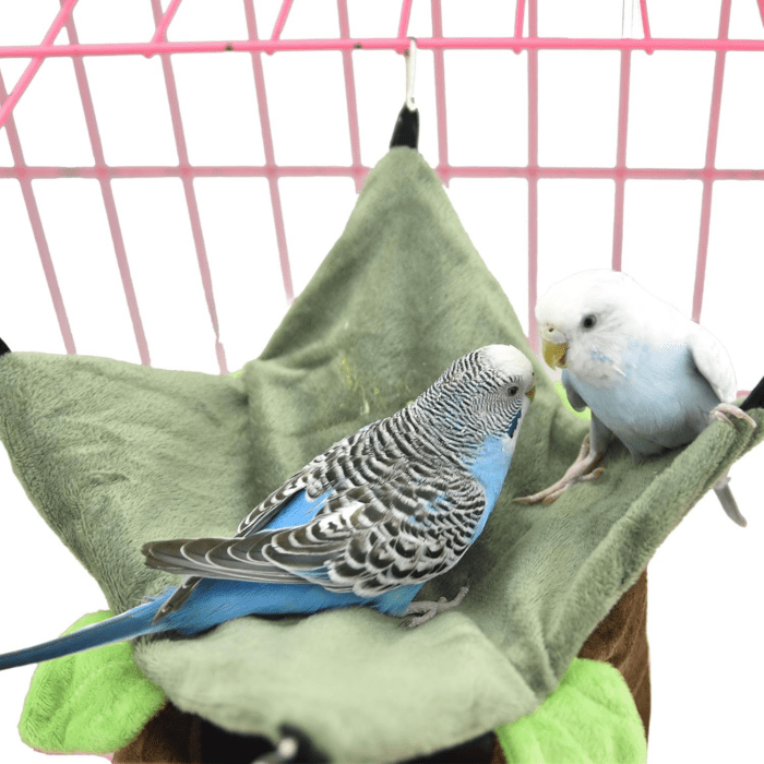 Two Layers Bird Parrot Bed Nest Snuggle Hammock for Parakeet Lovebird Cockatoos,Warm Sugar Glider Ferret Bed Plush Hideout House for Guinea Pig Hamster (Brown) - Image 6