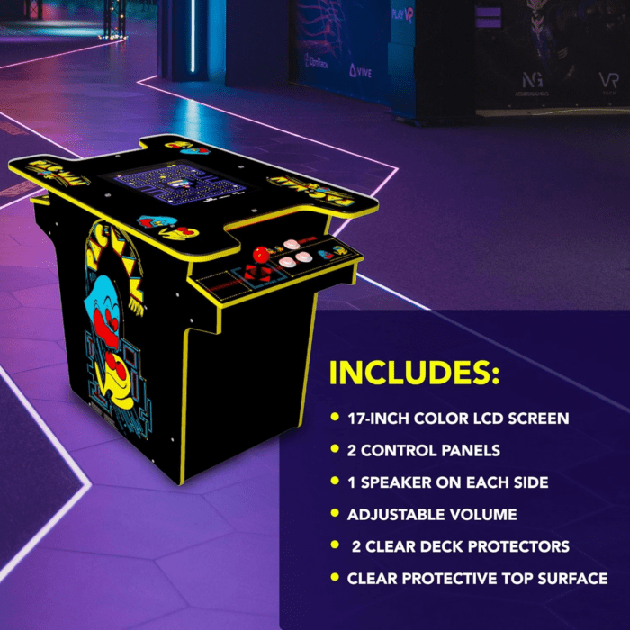 PAC-MAN Arcade Game Table, Full Home Machine, Black Series Edition - Image 5