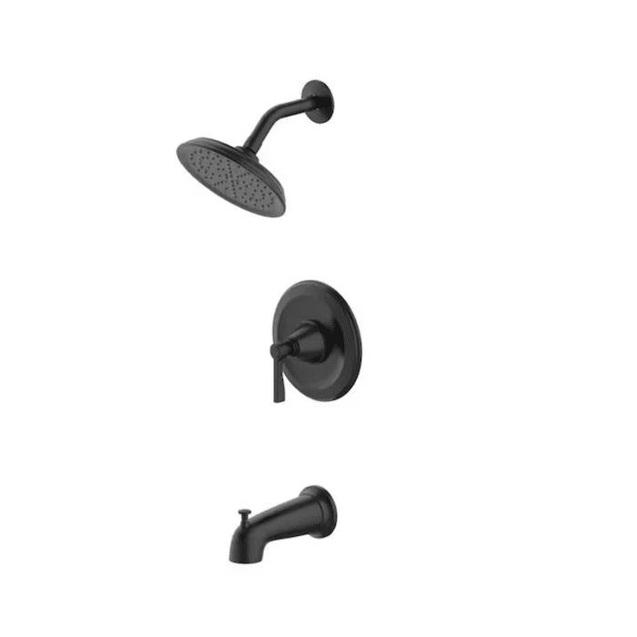 Townley Oil Rubbed Bronze 1-Handle Single Function 6-In round Bathtub and Shower Faucet Valve Included - Image 7