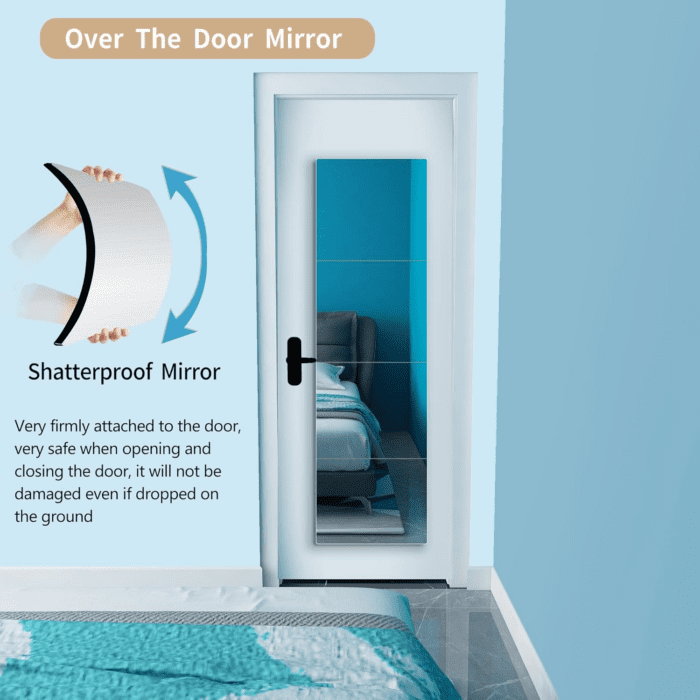 Full Length Mirror for Kids Safety Shatterproof Mirror,Plastic Wall Mirror,Made of Acrylic Plexiglass Mirror,4 Pcs 10"X10",Long Bedroom Door Closet Mirror,Workout for Home Gym Body Mirror - Image 4