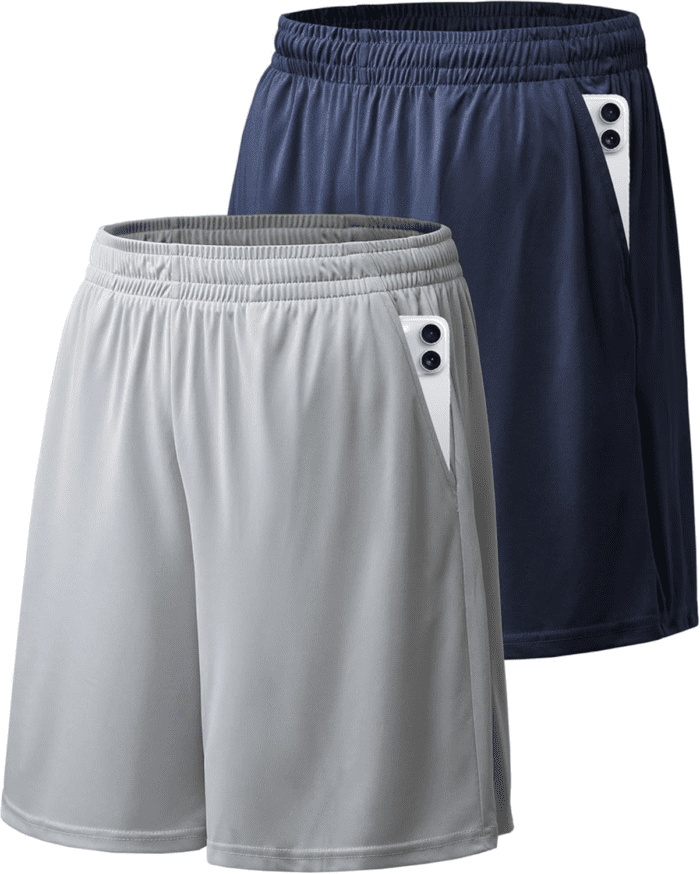 Athletic Shorts for Men with Pockets and Elastic Waistband Quick Dry Activewear