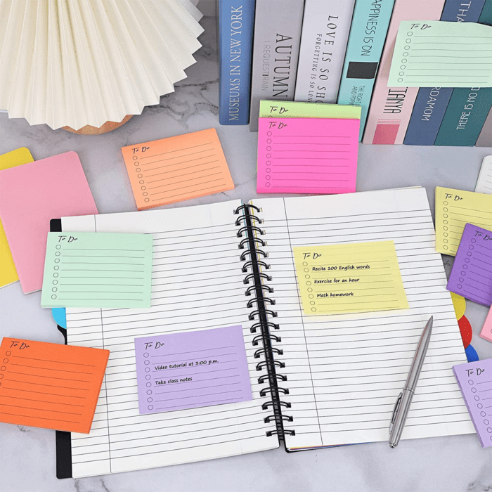 10 Pack Lined Sticky Notes, 3"X4", 500 Sheets, to Do List Notepad, Sticky Notes with Lines, to Do List Planner，Square Sticky Notes for Office, Meeting, School, Home - Image 6