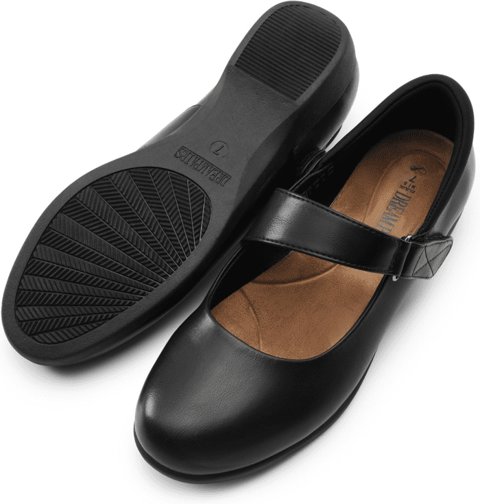 Womens Ballet Mary Jane Flats, Comfortable Business Office Dress Shoes for Women Dressy and Work with Ankle Strap - Image 3