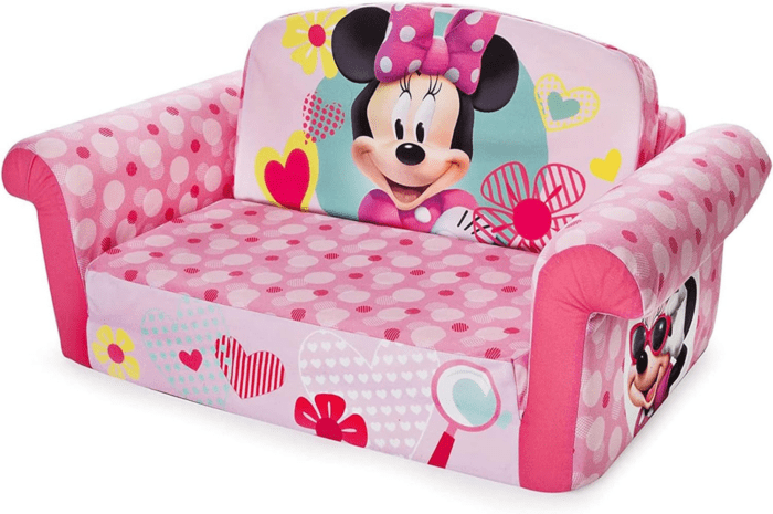 Furniture, Children'S 2 in 1 Flip Open Foam Sofa, Minnie Mouse, by Spin Master