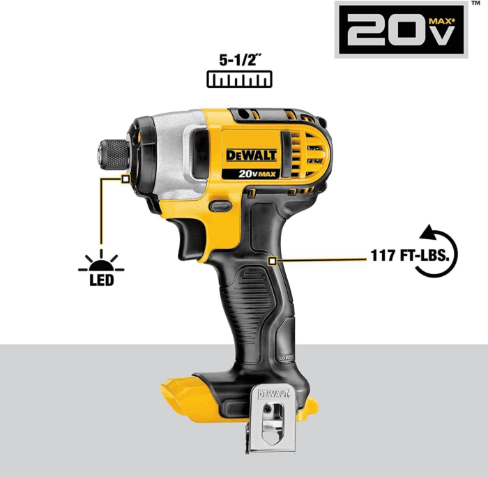 20V MAX Cordless Drill and Impact Driver, Power Tool Combo Kit with 2 Batteries and Charger (DCK240C2) - Image 5