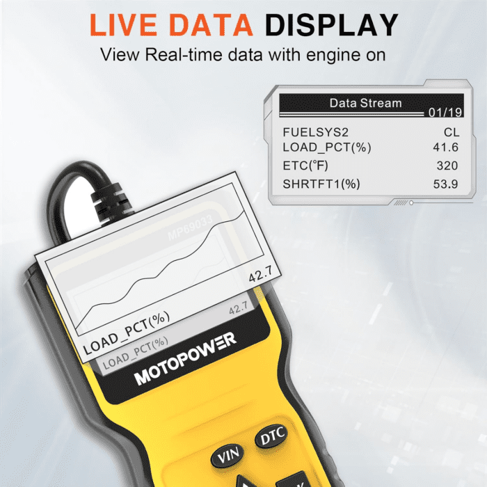 MP69033 Car OBD2 Scanner Code Reader Engine Fault Scanner CAN Diagnostic Scan Tool for All OBD II Protocol Cars since 1996, Yellow - Image 6