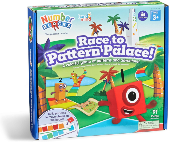 Numberblocks Race to Pattern Palace! Board Game, Math Toys for Kids 3-5, Number Toys, Toddler Board Games, Kindergarten Learning Games, Preschool Educational Toys, Birthday Gifts for Kids