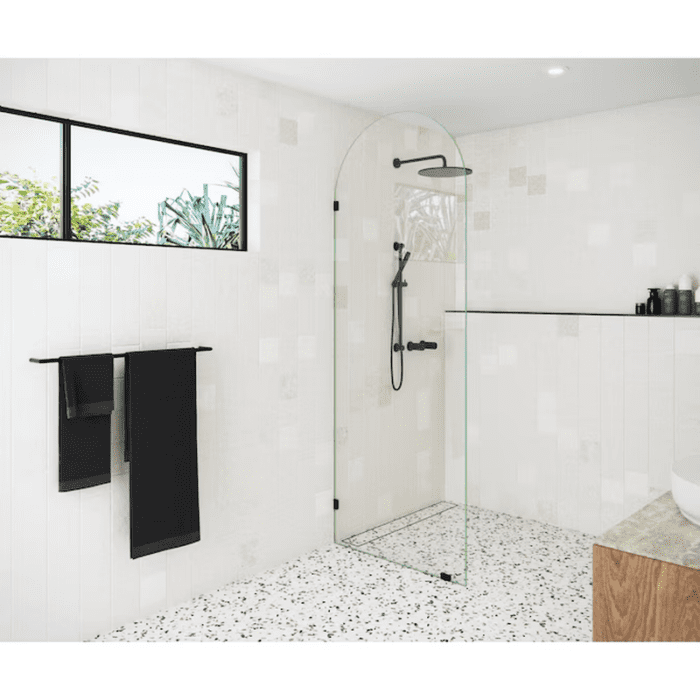 Venus Matte Black 32-In W X 86.75-In H Frameless Fixed Shower Door - Image 15