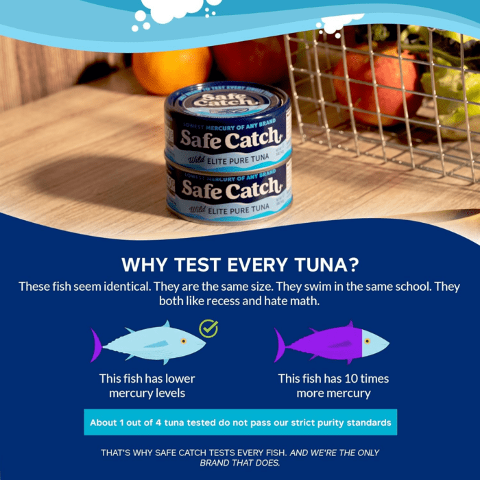 Canned Wild Tuna Fish, Wild Caught, Lowest Mercury, Gluten-Free, Kosher, Non-Gmo, Whole30 Approved, Paleo, Keto Food, 5Oz Can, 12-Pack - Image 5