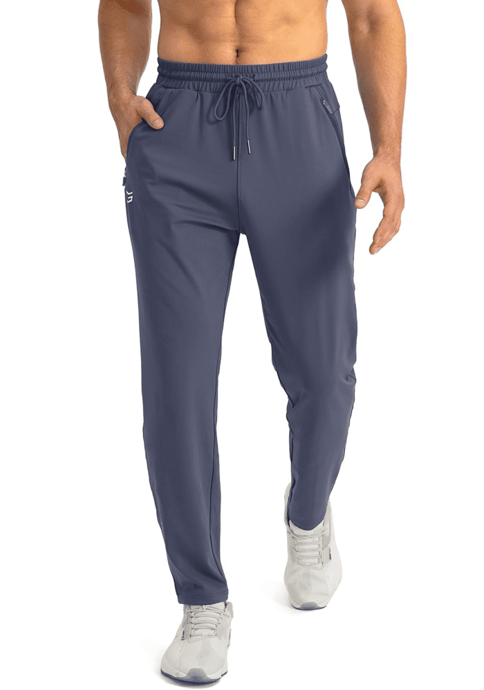 Men'S Sweatpants with Zipper Pockets Tapered Joggers for Men Athletic Pants for Workout, Jogging, Running - Image 2