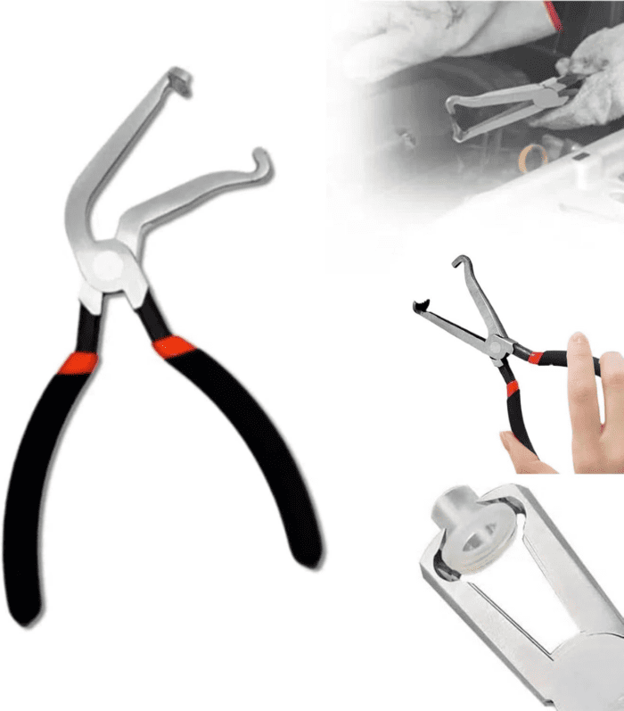 Electrical Disconnect Pliers, Automotive Tools Electrical Connector Disconnect Pliers, Fuel Line Petrol Clip Pipe Pliers, Automotive Hose Disconnect Tools for Push Tab Style Plugs (#2)