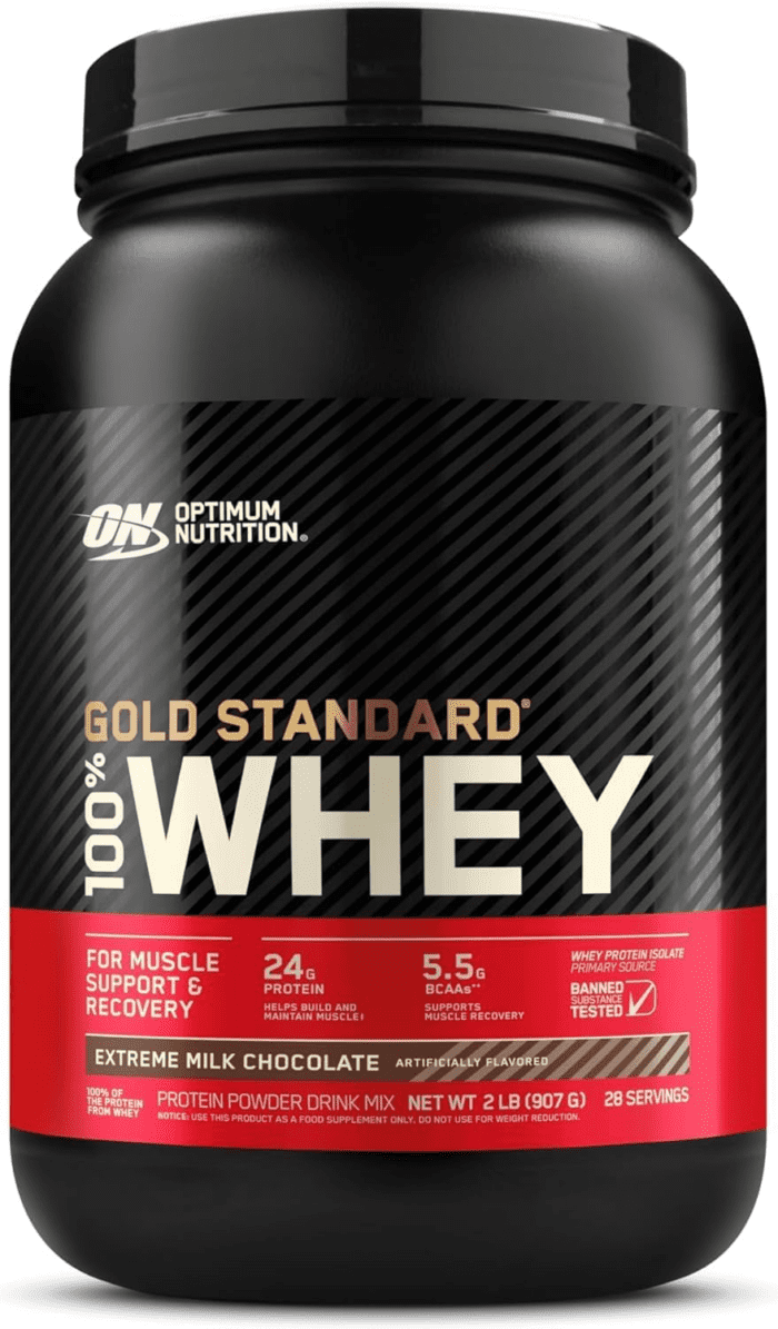 Gold Standard 100% Whey Protein Powder, Extreme Milk Chocolate, 2 Pound (Pack of 1) (Packaging May Vary) - Image 4