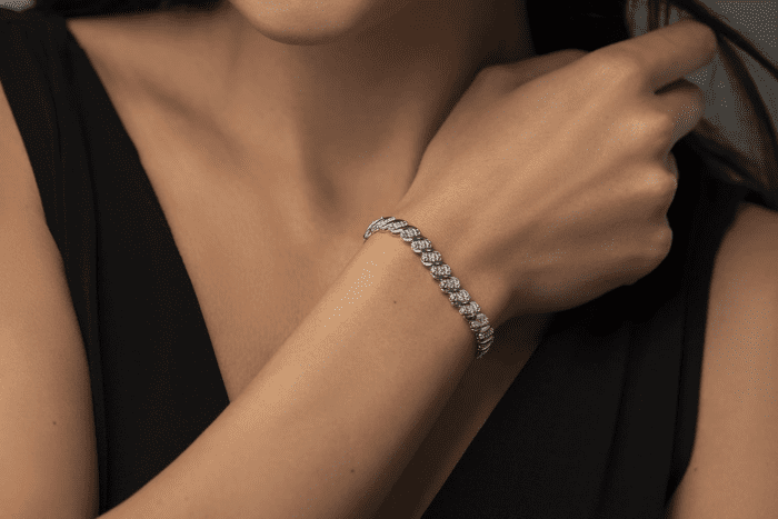 1/4 Cttw Wave Link Diamond Tennis Bracelet for Women in 925 Sterling Silver Color I-J/Clarity I2-I3 - Image 4