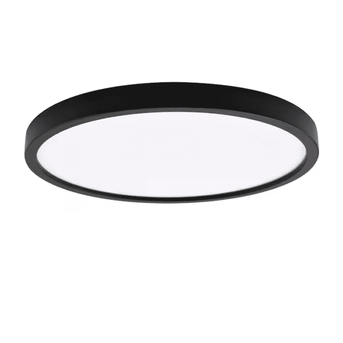 Adjustable Color Temperature 1-Light 13-In Matte Black LED Flush Mount Light - Image 2