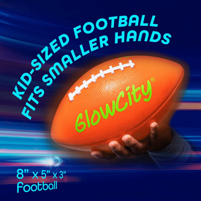 Glow in the Dark Football - Light up LED Ball - Perfect for Evening Play, Camping, and Beach Fun! - Image 7