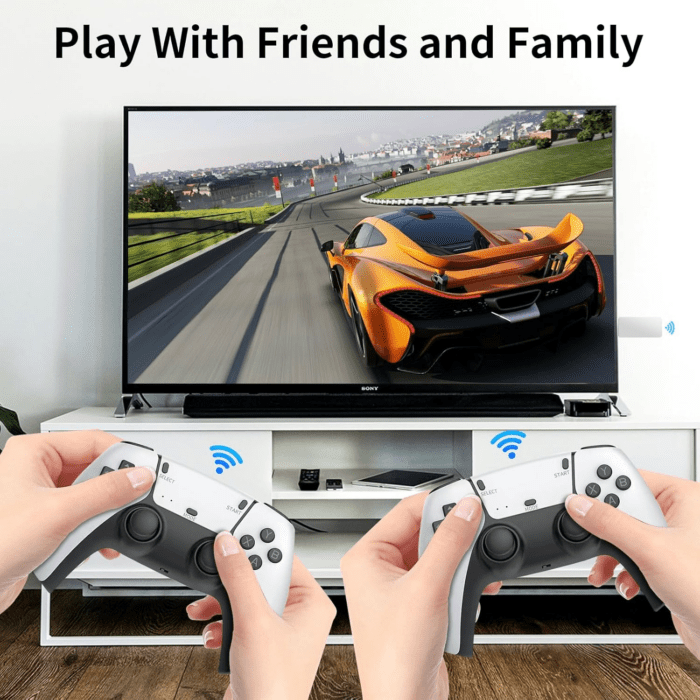 Wireless Retro Handheld Game Console, Retro Game Console, Built-In 20,000+ Plug-And-Play Retro Video Games, Equipped with 9 Classic Simulators, 4K HD HDMI Output and Dual 2.4G Wireless Controller - Image 2