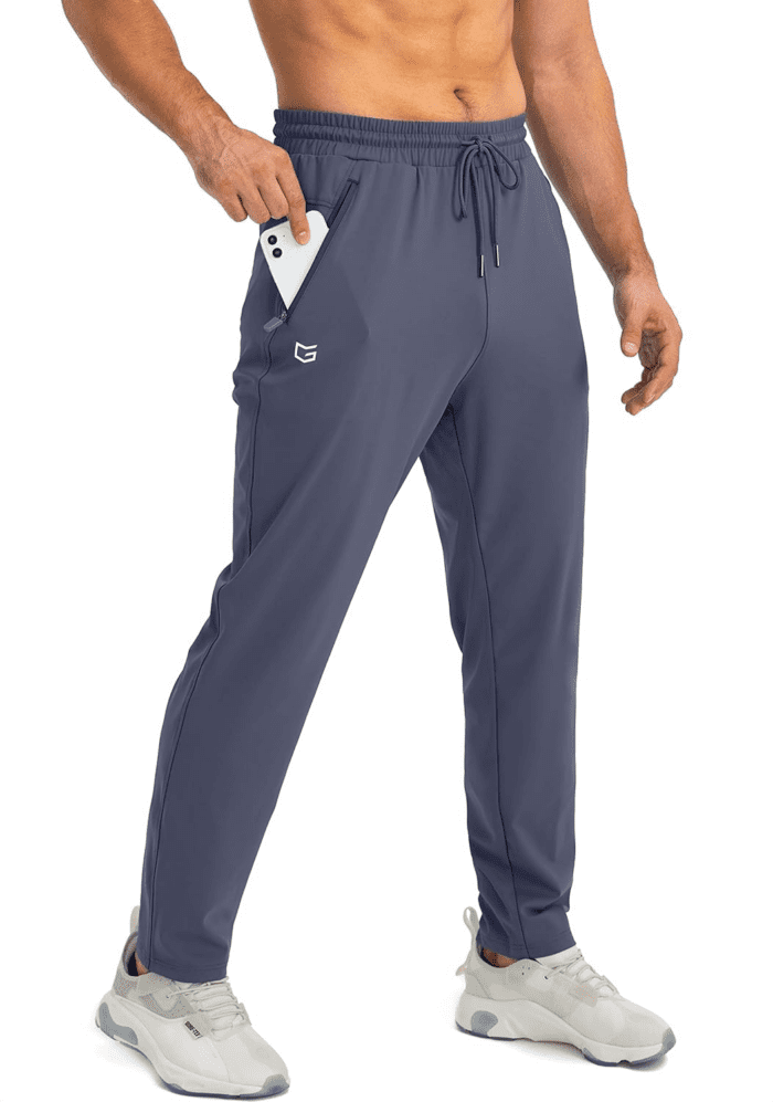 Men'S Sweatpants with Zipper Pockets Tapered Joggers for Men Athletic Pants for Workout, Jogging, Running