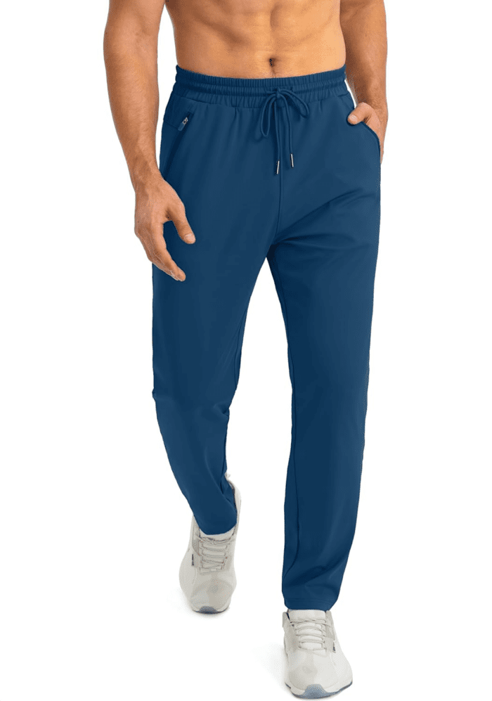 Men'S Sweatpants with Zipper Pockets Tapered Joggers for Men Athletic Pants for Workout, Jogging, Running - Image 2