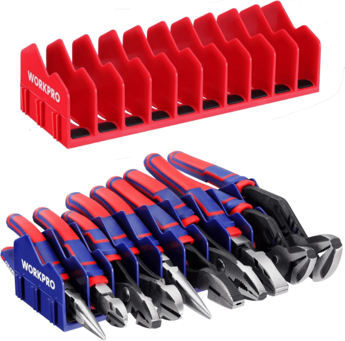 2-Pack Plier Organizer Rack, Plier Holder and Cutter Organizer with Non-Slip Rubber Base, 20 Slots Tool Box Organizer, Tool Drawer Organizer, Tool Storage, Plier Rack (Pliers Not Included)