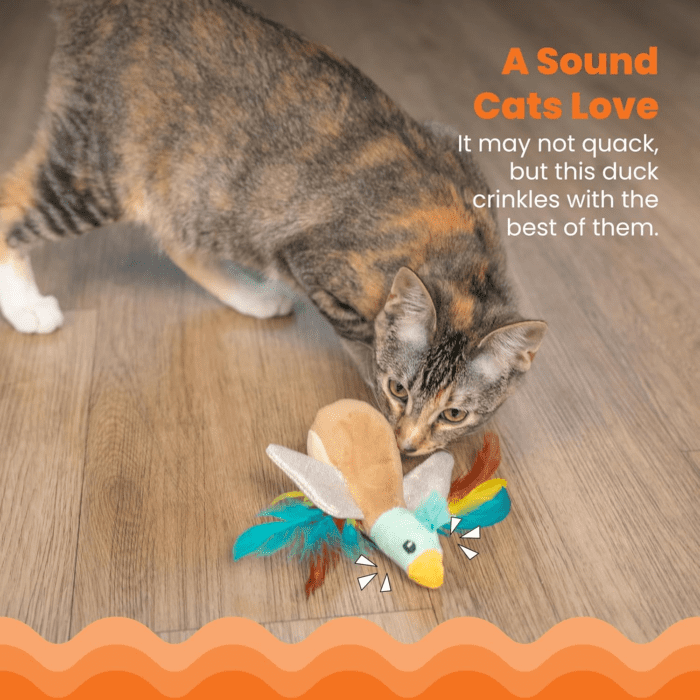 Flapperz Duck Plush Interactive Catnip Cat Toy - Image 4