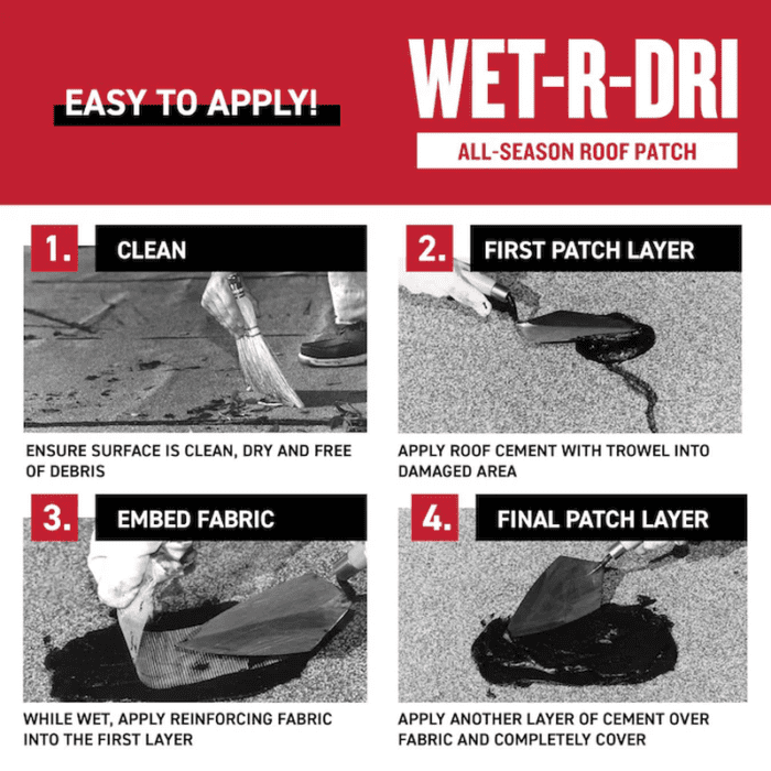 Wet-R-Dri 10-Oz Cement Roof Sealant - Image 3