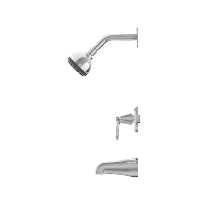 Everfield Polished Chrome 3-Handle Single Function 3.15-In round Bathtub and Shower Faucet Valve Included - Image 3