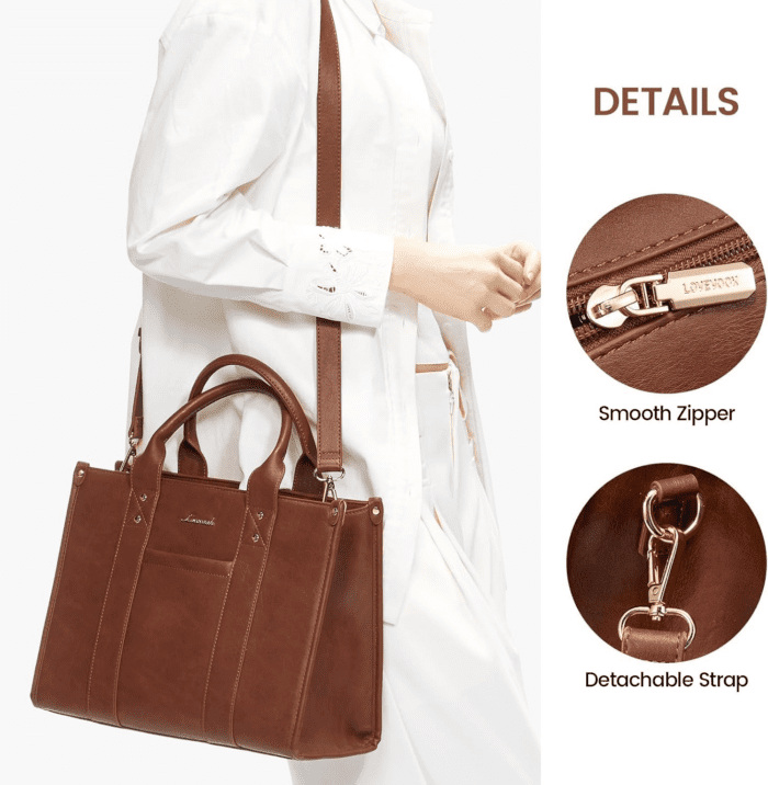 Purse for Women Leather Tote Bag Purse and Handbags, Satchel Shoulder Crossbody Top Handle Bags with Zipper - Image 4